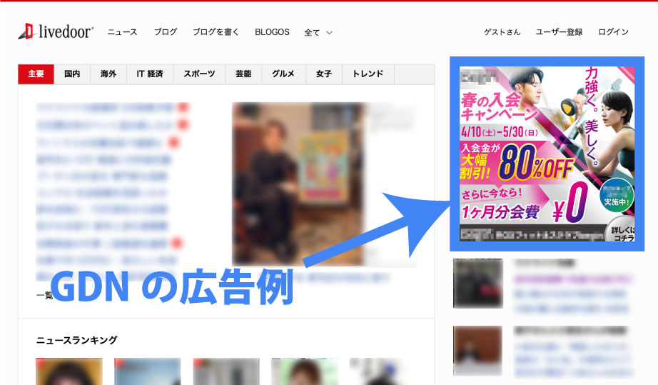 GDNの掲載例イメージ